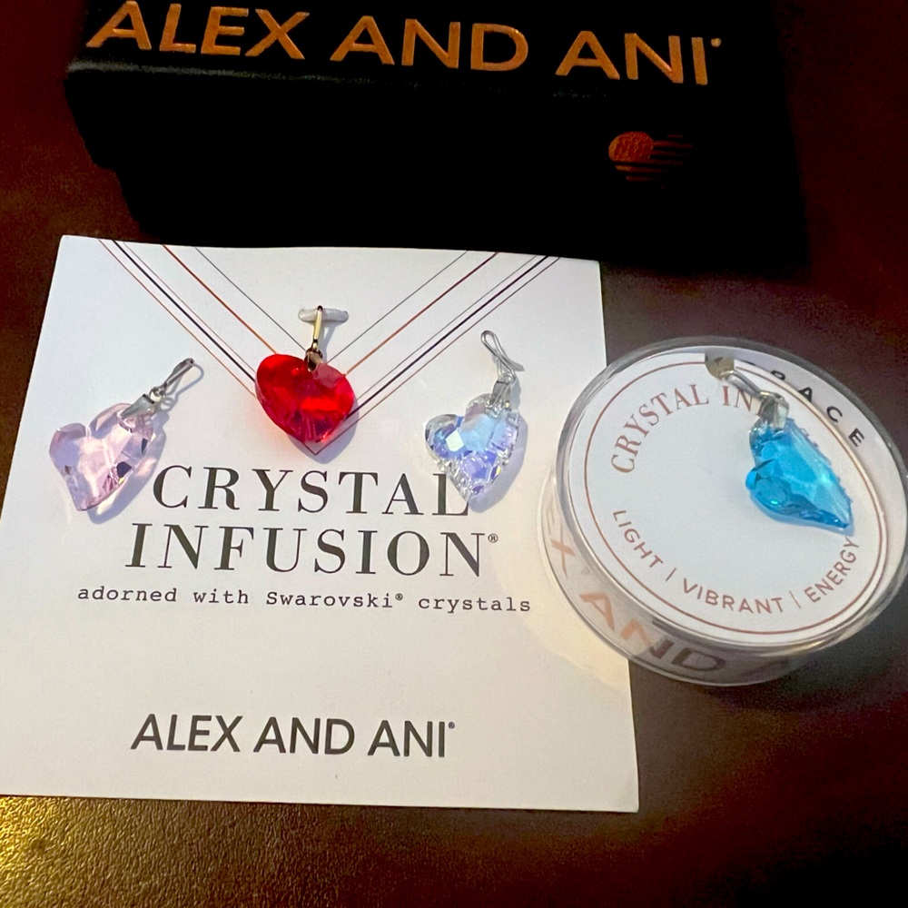 Swarovski crystal heart charms